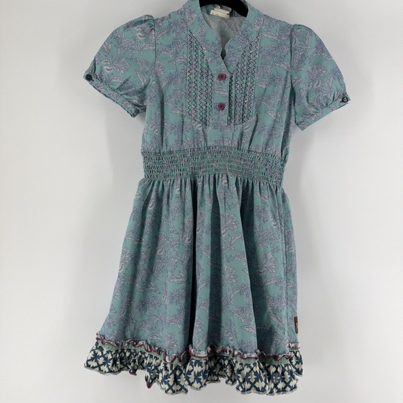 Matilda Jane Other - Matilda Jane Tidal Toile Smocked Ruffle Dress Size 10 Boho‎ Western
